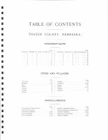 Table Of Contents, Thayer County 1900